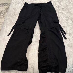 XCVI Black Wide Leg Cargo Pants